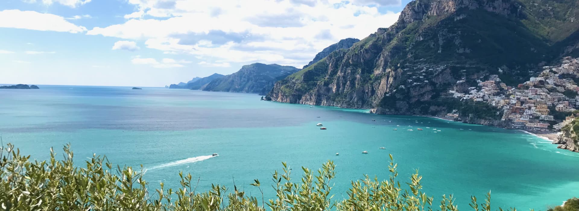 Positano on the amalfi coast, luxury yacht rental Mediterranean
